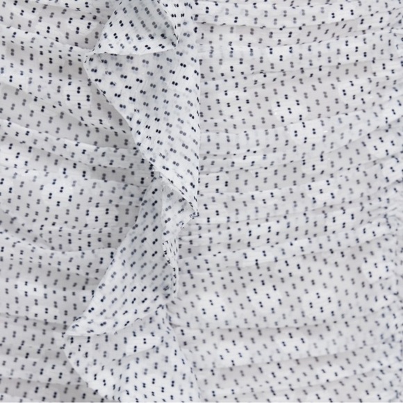 Minkpink Kalea Ruched Mini Dress Black White‎ Ruffle Size Large Balloon Sleeve - Picture 4 of 11